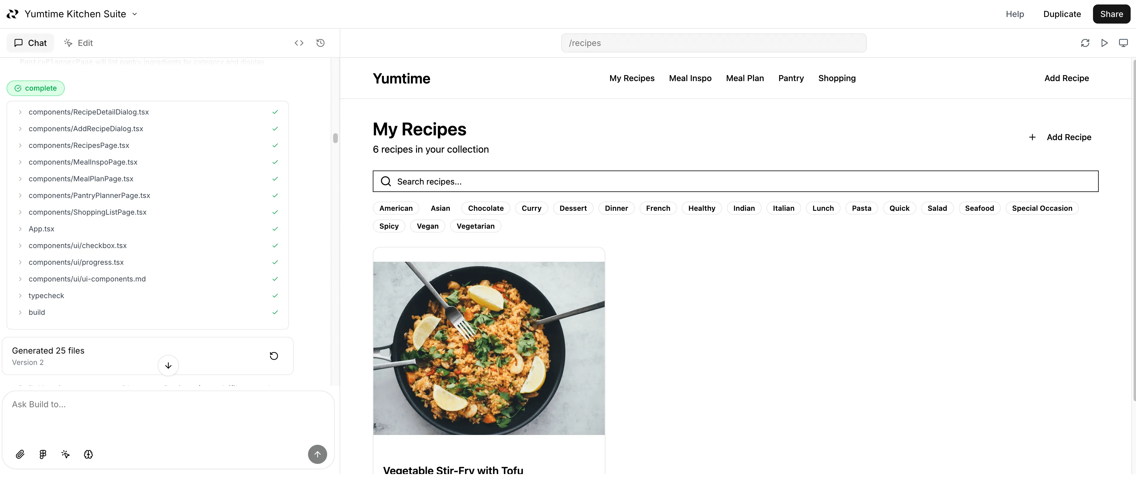 My Reforge recipes prototype