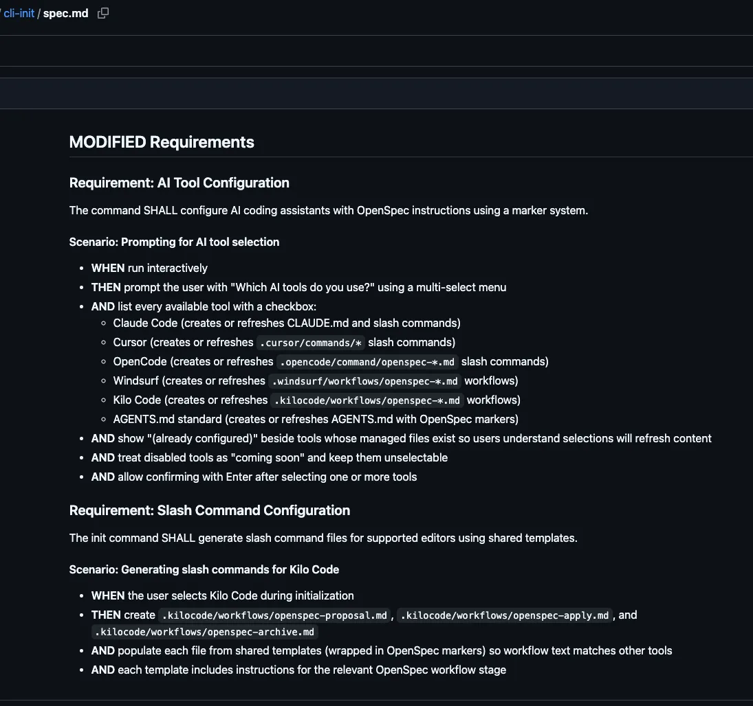 OpenSpec Kilo Code Proposal
